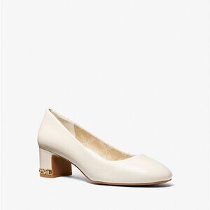 MICHAEL Michael Kors June Flex Leather Pump - Lt Cream - Size 10